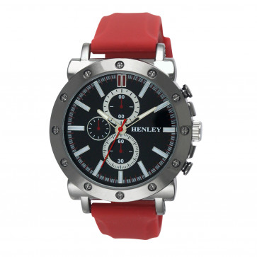 Polished Sports Silicon Watch - Red