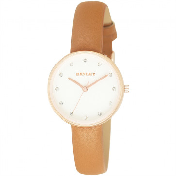 Stone-set dial watch - Tan