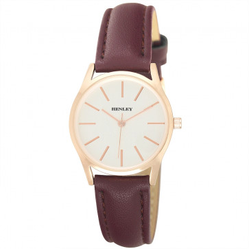 Slimline Contrast Watch - Berry