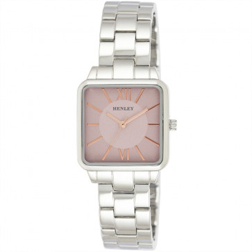 Classic Square Bracelet Watch - Pink
