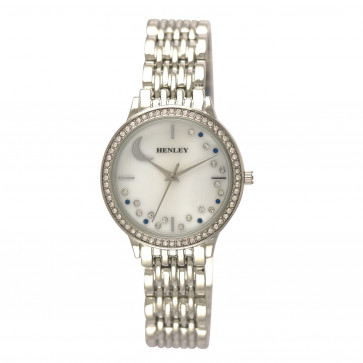 Crescent Moon Bracelet Watch - Silver