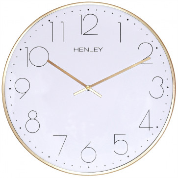 Large Contemporary Living Clock - Brass