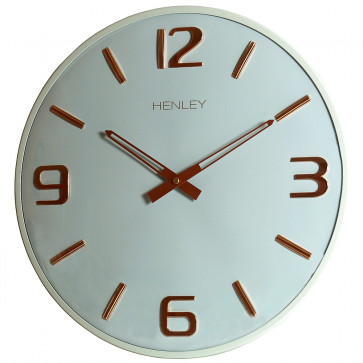 Large Dome Statement Clock - Duck Egg Blue / Rose Gold