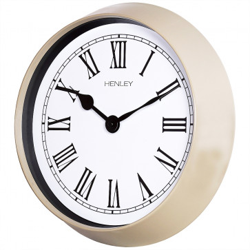 Medium Roman Porthole Clock - Taupe