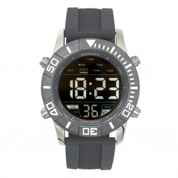 Men's Silicon Digital Watch - Grey