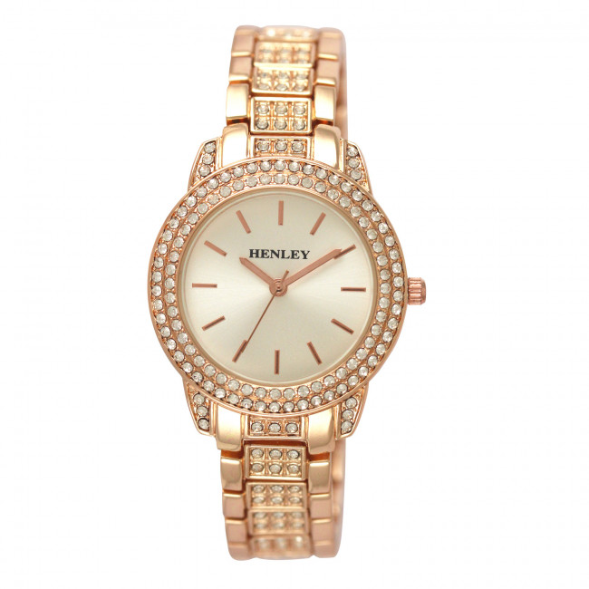 Henley rose gold top watch