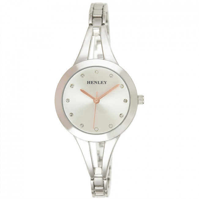 Classic Half Bangle Watch Silver Tone