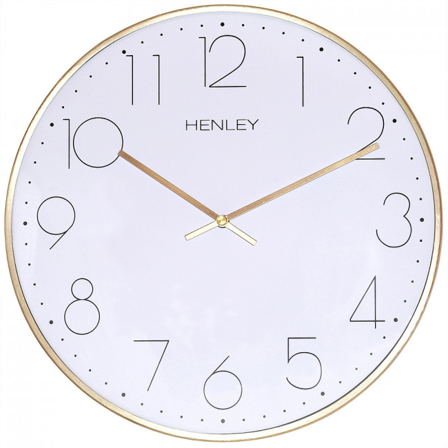 Large Contemporary Living Clock Brass Hcw002 2 By Henley - Brass Wall Clock Large
