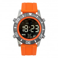 Men's Silicon Digital Watch - Orange