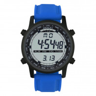 Men's Silicon Digital Watch - Black / Blue