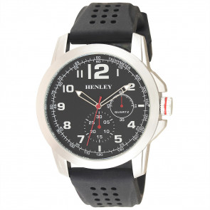 Silicone Crown Watch - Black