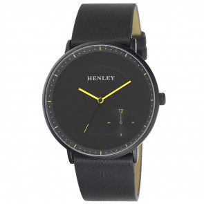 Contemporary Sub Dial Watch - Black / Yellow