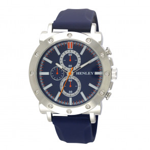 Polished Sports Silicon Watch - Blue