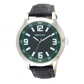 Men's Classic Stitched Watch - Black/Green