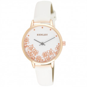 Filigree Floral Watch - White