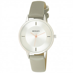Minimal Silver Tone Watch - Grey