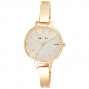 Modern Index Half Bangle Watch - Rose Gold Tone