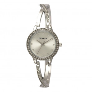 Diamante Twist Bracelet Watch - Silver