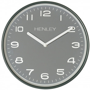 Modern Metal Pastel Clock - Slate Grey